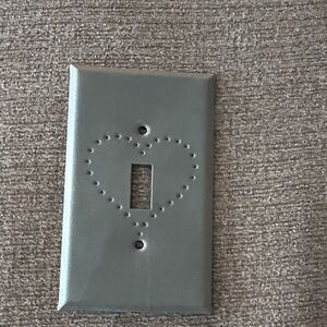 Heart Design Gray Light Switch Cover